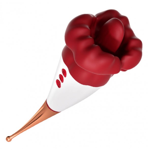 MizzZee - Red Lips Clitoris Simulator Vibrator (Chargeable - Red Color)